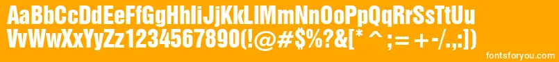 Swiss921Bt Font – White Fonts on Orange Background