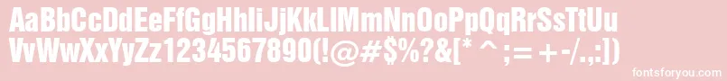 Swiss921Bt Font – White Fonts on Pink Background