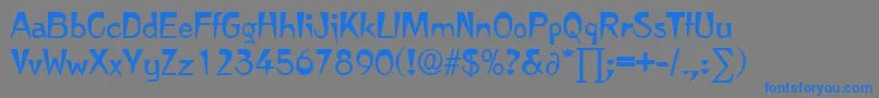 Шрифт JapanetteDb – синие шрифты на сером фоне