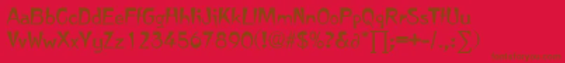 JapanetteDb Font – Brown Fonts on Red Background