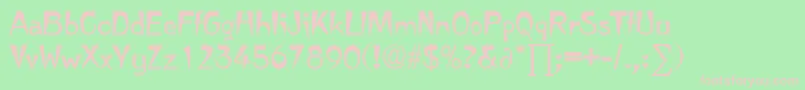 JapanetteDb Font – Pink Fonts on Green Background