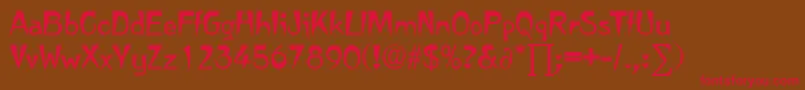 JapanetteDb Font – Red Fonts on Brown Background