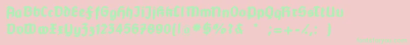 Mountfirtree Font – Green Fonts on Pink Background