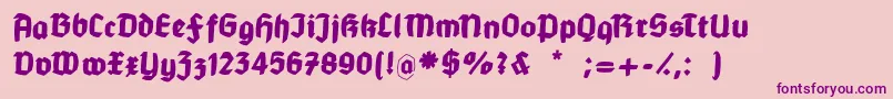 Mountfirtree Font – Purple Fonts on Pink Background