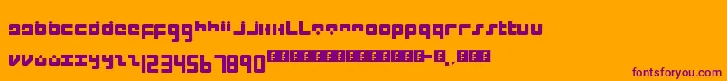 IntercorpOriginal Font – Purple Fonts on Orange Background