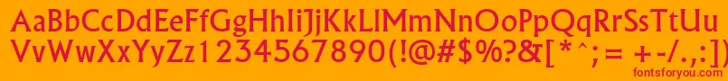 Alaska Font – Red Fonts on Orange Background
