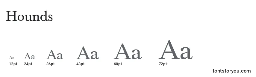 Размеры шрифта Hounds