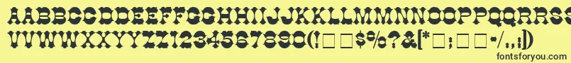 AlamoSsi Font – Black Fonts on Yellow Background