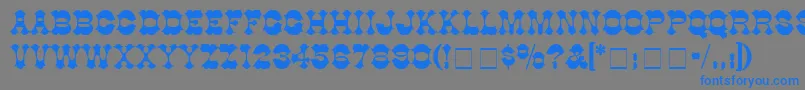 AlamoSsi Font – Blue Fonts on Gray Background