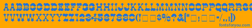 AlamoSsi Font – Blue Fonts on Orange Background