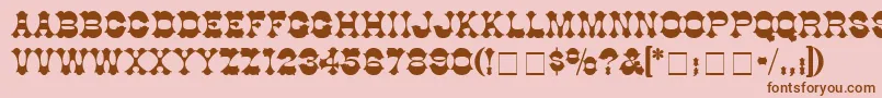 AlamoSsi Font – Brown Fonts on Pink Background