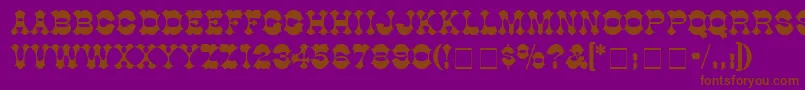 AlamoSsi Font – Brown Fonts on Purple Background