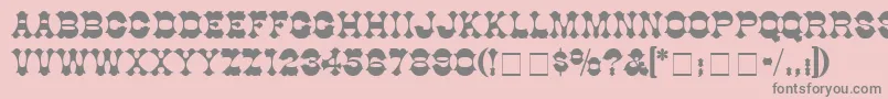 AlamoSsi Font – Gray Fonts on Pink Background