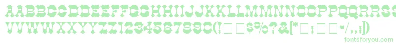 AlamoSsi Font – Green Fonts on White Background