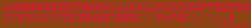 AlamoSsi Font – Red Fonts on Brown Background