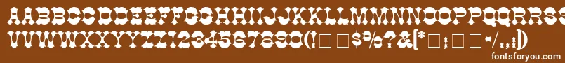 AlamoSsi Font – White Fonts on Brown Background