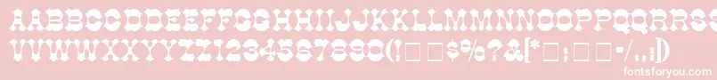 AlamoSsi Font – White Fonts on Pink Background