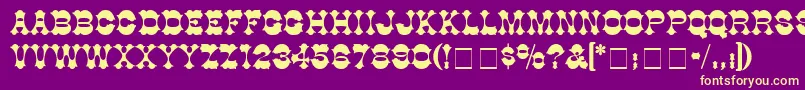 AlamoSsi Font – Yellow Fonts on Purple Background