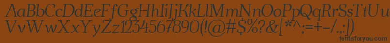 AhellyaItalic Font – Black Fonts on Brown Background