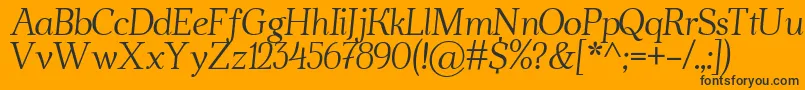 AhellyaItalic Font – Black Fonts on Orange Background