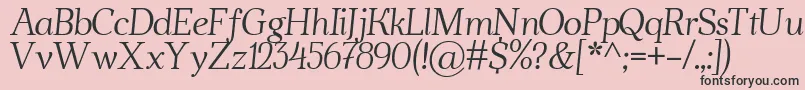 AhellyaItalic Font – Black Fonts on Pink Background