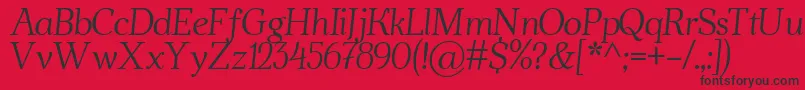 AhellyaItalic Font – Black Fonts on Red Background