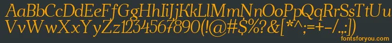 AhellyaItalic Font – Orange Fonts on Black Background