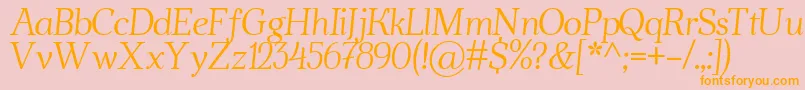 More about AhellyaItalic Font AhellyaItalic Font – Orange Fonts on Pink Background