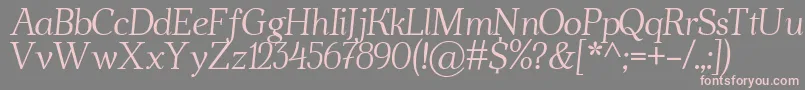 AhellyaItalic Font – Pink Fonts on Gray Background