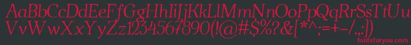 AhellyaItalic Font – Red Fonts on Black Background