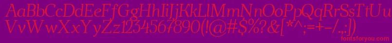 AhellyaItalic Font – Red Fonts on Purple Background