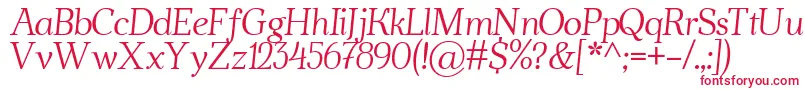 AhellyaItalic-Schriftart – Rote Schriften auf weißem Hintergrund
