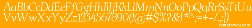 AhellyaItalic Font – White Fonts on Orange Background