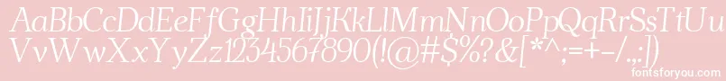 AhellyaItalic Font – White Fonts on Pink Background