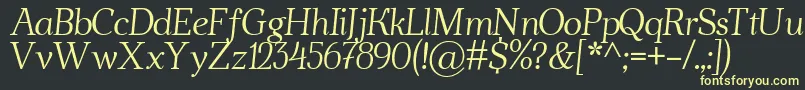 AhellyaItalic Font – Yellow Fonts on Black Background