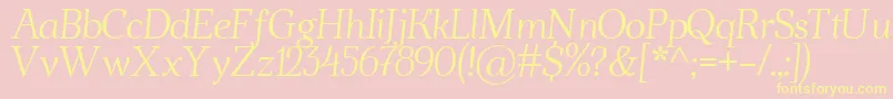 AhellyaItalic Font – Yellow Fonts on Pink Background