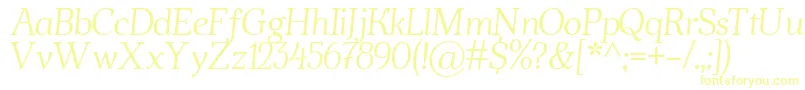 フォントAhellyaItalic – 黄色のフォント