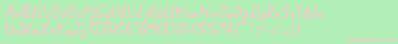 MistralAv Font – Pink Fonts on Green Background