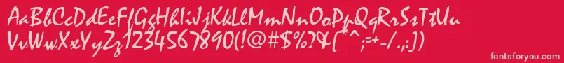 MistralAv Font – Pink Fonts on Red Background