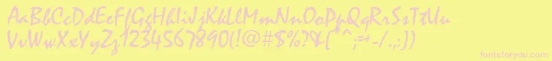 MistralAv Font – Pink Fonts on Yellow Background