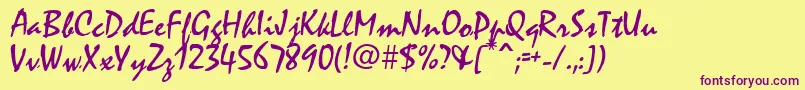 More about MistralAv Font MistralAv Font – Purple Fonts on Yellow Background