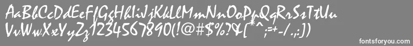 MistralAv Font – White Fonts on Gray Background