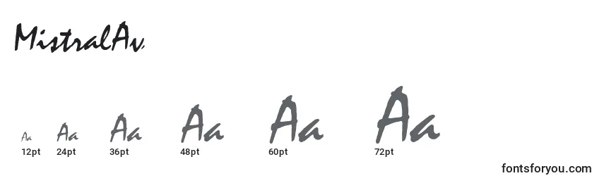 MistralAv Font Sizes