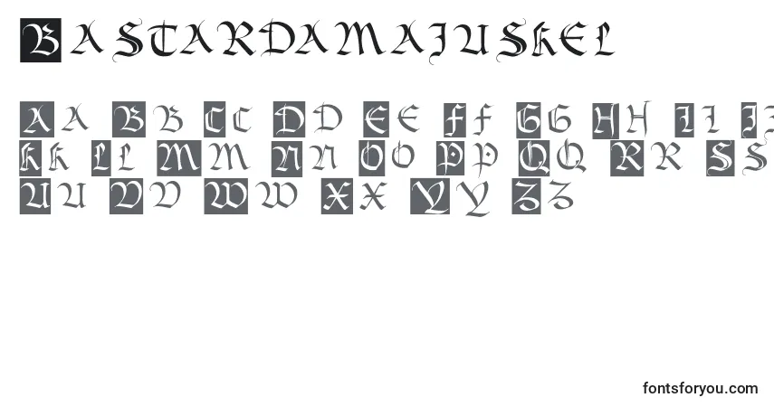 Schriftart Bastardamajuskel1300 – Alphabet, Zahlen, spezielle Symbole