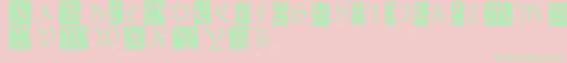 Bastardamajuskel1300 Font – Green Fonts on Pink Background