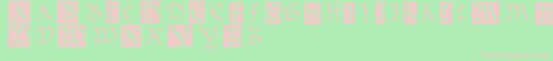 Bastardamajuskel1300 Font – Pink Fonts on Green Background