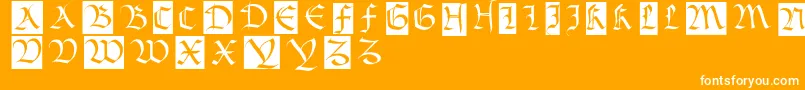 Bastardamajuskel1300 Font – White Fonts on Orange Background