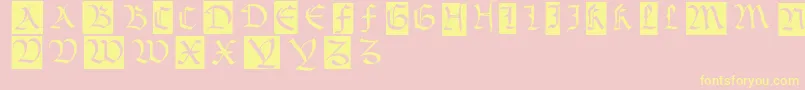 Bastardamajuskel1300 Font – Yellow Fonts on Pink Background