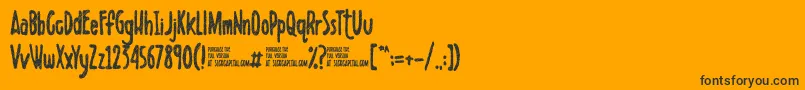 Scribbletdemo Font – Black Fonts on Orange Background