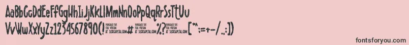 Scribbletdemo Font – Black Fonts on Pink Background